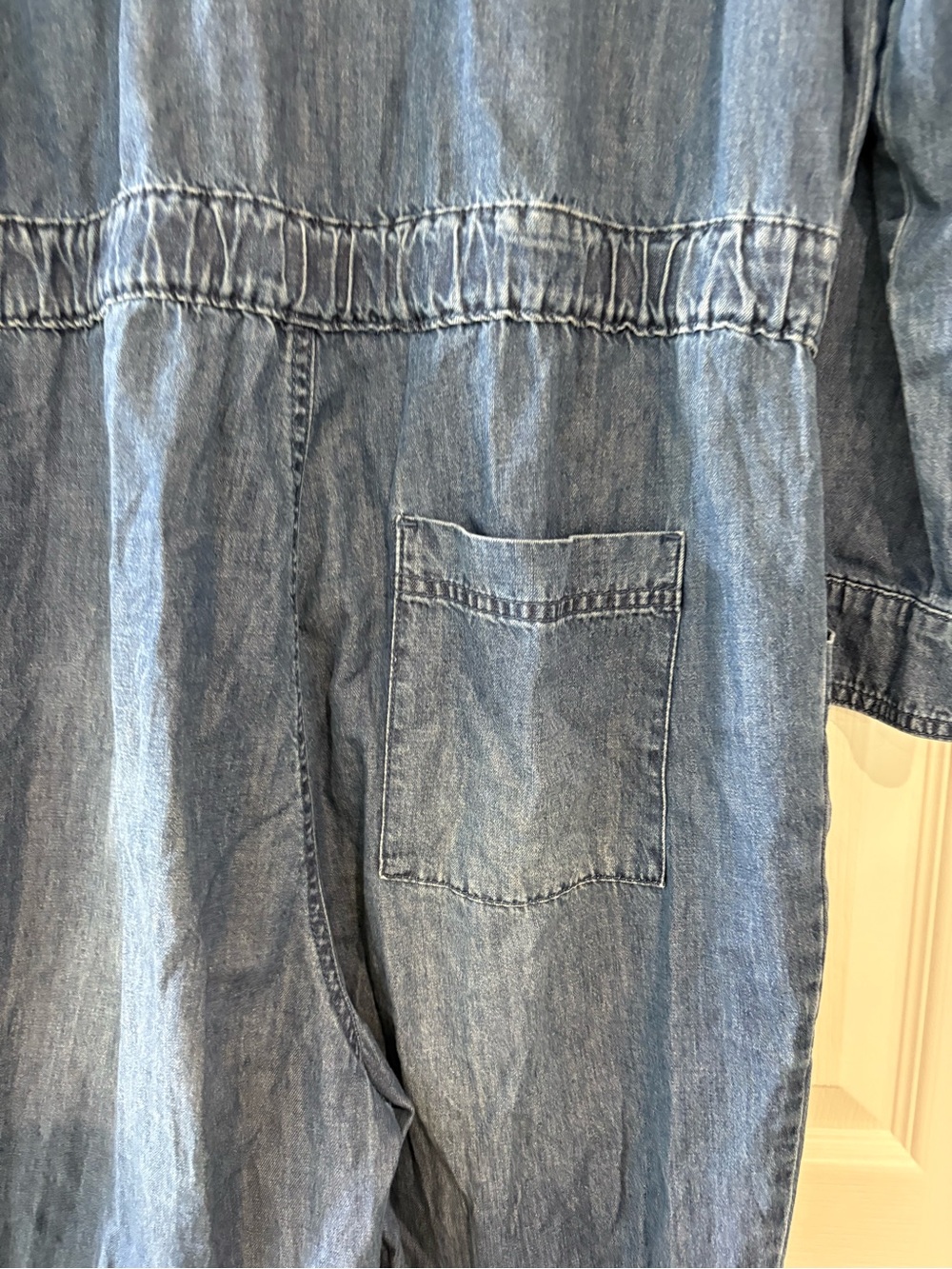 Universal Thread Denim Button-Front Jumpsuit - Blue - Picture 6 of 6